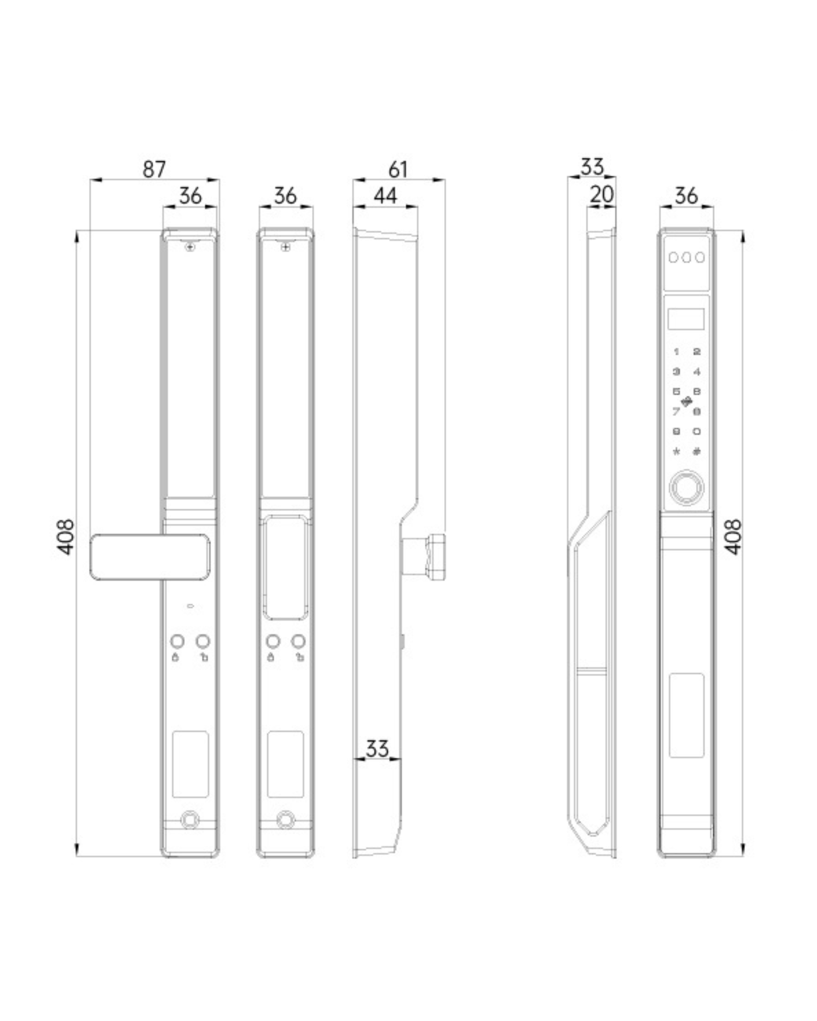 MARKEN S1 front and rear lock body